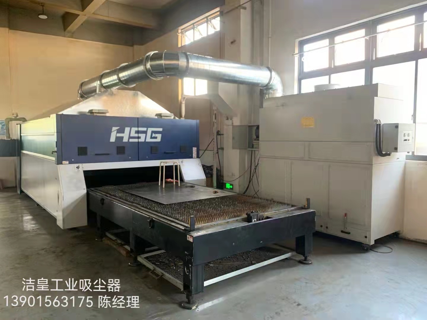 激光切割机专业除尘器，，，，，，装置调试完毕—张家港乐虎lehu工业吸尘器