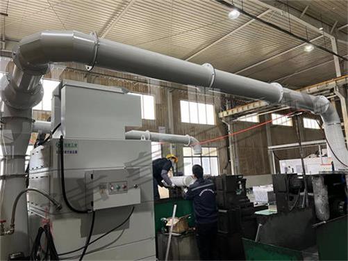 文丘里湿式除尘器除尘管道装置现场——乐虎lehu工业_乐虎lehu